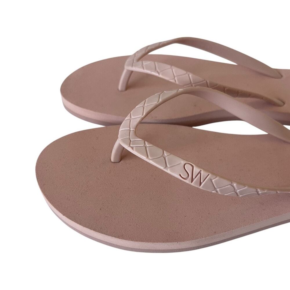 Stuart Weitzman Embossed Flip Flop Thong Sandals … - image 5